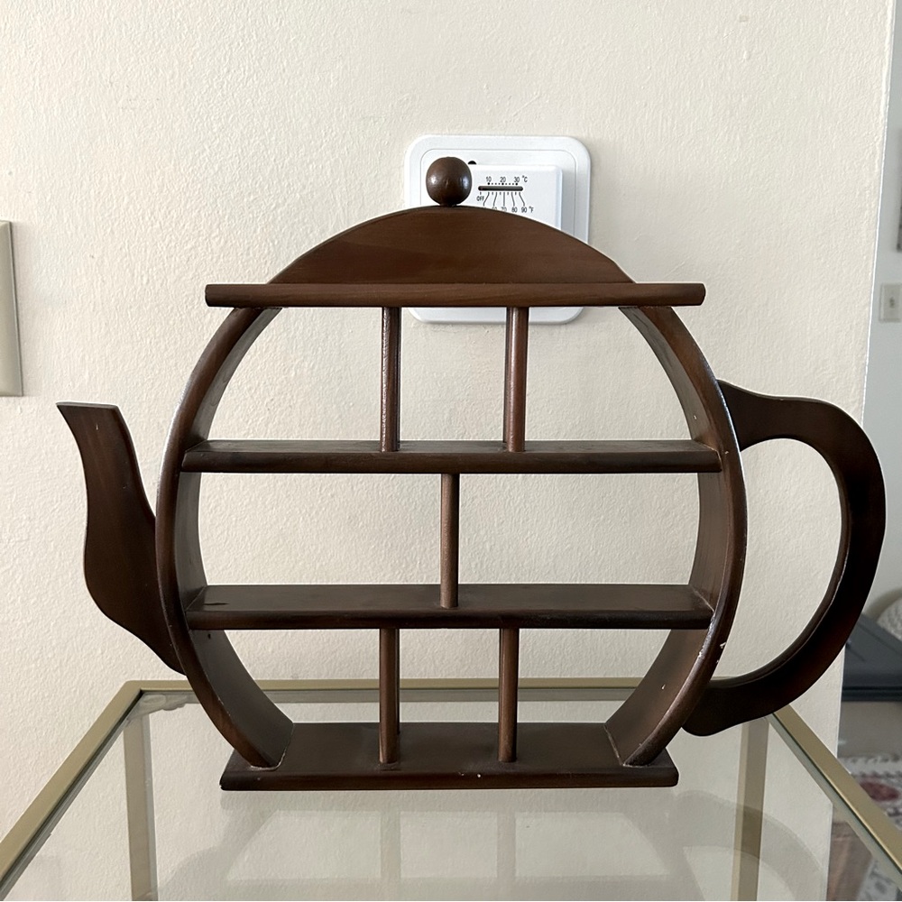 🌸VINTAGE WOOD SHELF DISPLAY TEAPOT SHELF COTTAGECORE